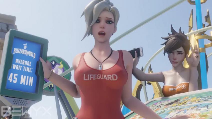 3D守望先锋:天使激情女上位骑乘位 傲人双乳晃动不止